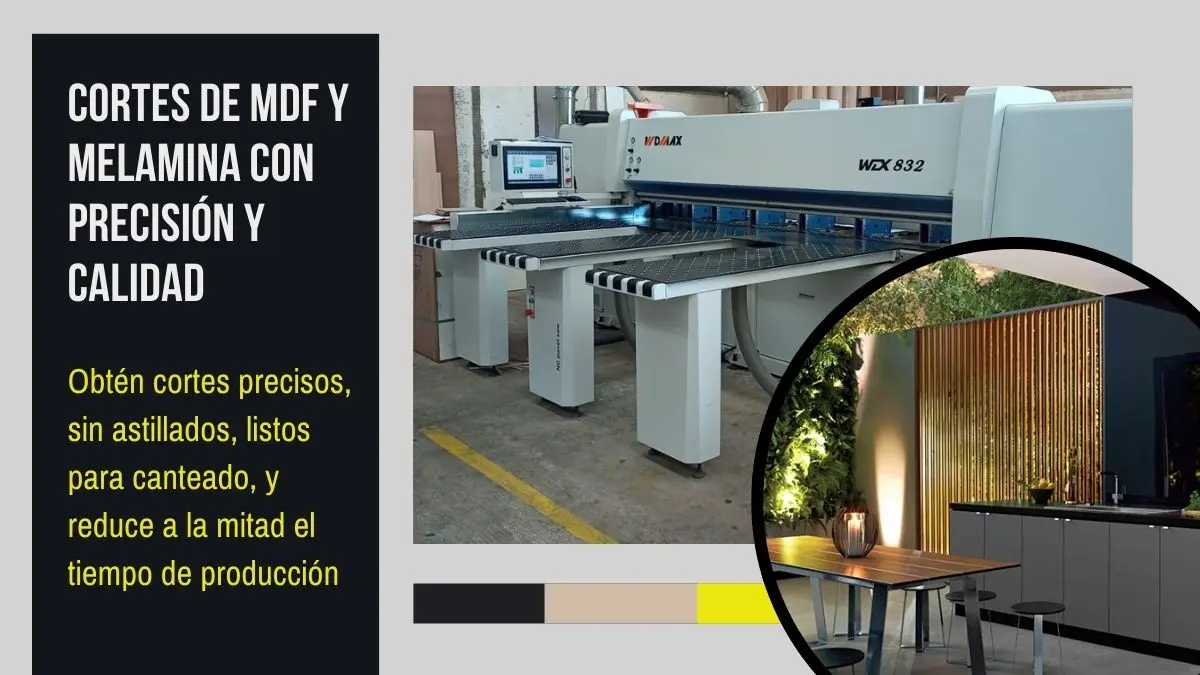 Ventajas de usar dimensionadora o seccionadora Giben para corte de MDF con Melamina