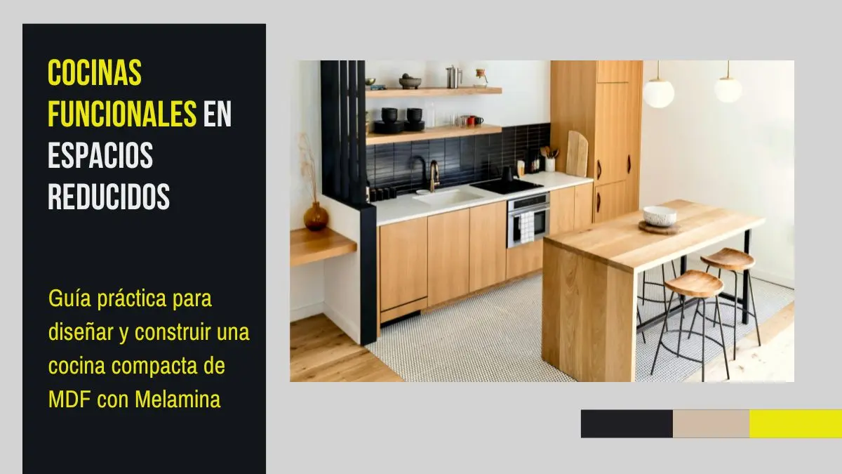 Cómo Diseñar y Construir una Cocina Integral Compacta de MDF con Melamina